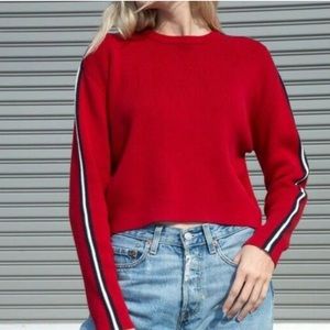 brandy red sweater